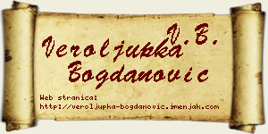 Veroljupka Bogdanović vizit kartica